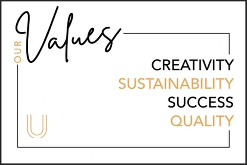 Our Values: Creativity, Sustainability, Success, Quality