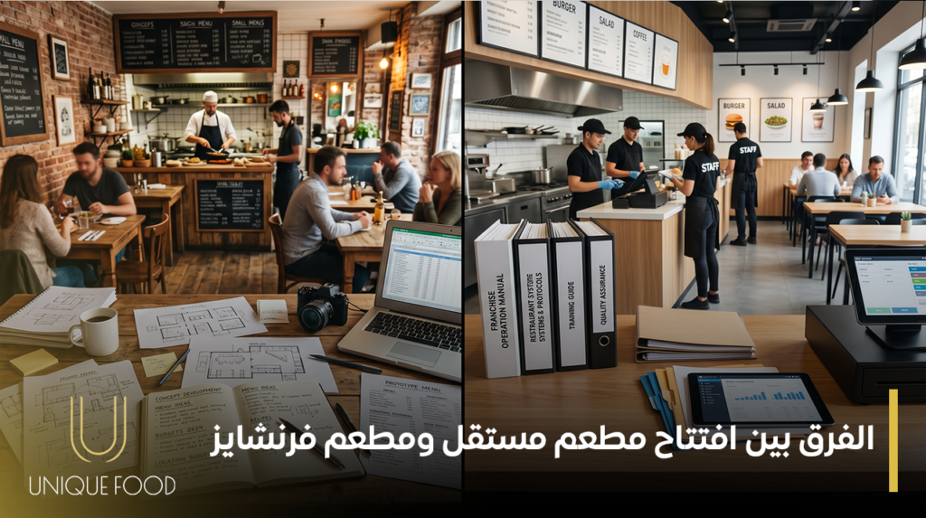 الفرق بين افتتاح مطعم مستقل ومطعم فرنشايز